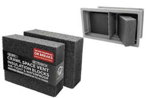 Crawl space vent insulation blocks