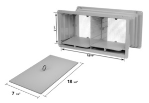 LUXURY CRAWL SPACE VENT COVER WITH INSULATION BLOCKS
